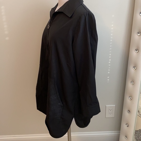 IC By Connie K Black Faux Suede Trim Full Zip Jacket - Picture 6 of 10